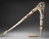Large sago beater decorated with turtle and praying mantis motif.  Collected by Jac Hoogerbrugge before 1969.