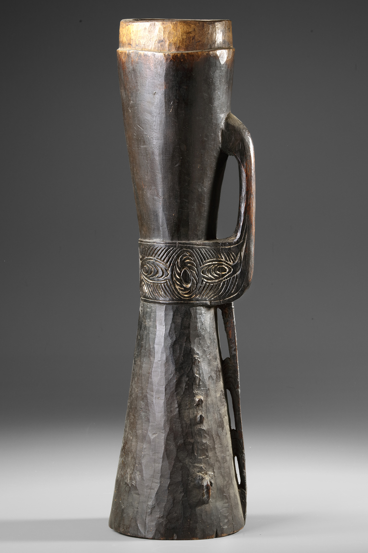 Sentani drum/Tifa. Collected by Jac Hoogerbrugge in the 1950’s.