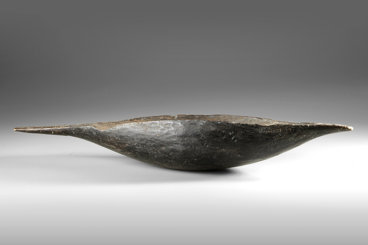 Ancient Asmat bowl with nice patina. Collected by Jac Hoogerbugge in the 1960’s or 1970’s.