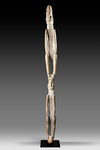 Large Asmat House post on custom made stand.