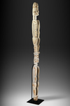 Large Asmat House post on custom made stand.