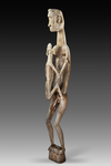 Asmat. Very large Asmat ancestor sculpture. Collected by Jac Hoogerbrugge in the 1960’s or 1970’s. Remnants of lime.