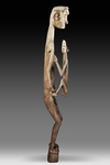 Asmat. Very large Asmat ancestor sculpture. Collected by Jac Hoogerbrugge in the 1960’s or 1970’s. Remnants of lime.