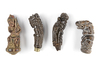 Four betel nut crusher and/or sword or kris handles. Collected by Jac Hoogerbrugge in the 1960’s and 1970’s.