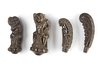 Four betel nut crusher and/or sword or kris handles. Collected by Jac Hoogerbrugge in the 1960’s and 1970’s.