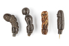 Four betel nut crusher and/or sword or kris handles.Collected by Jac Hoogerbrugge in the 1960’s and 1970’s.
