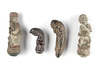 Four betel nut crusher and/or sword or kris handles.Collected by Jac Hoogerbrugge in the 1960’s and 1970’s.