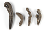Four betel nut crusher and/or sword or kris handles.Collected by Jac Hoogerbrugge in the 1960’s and 1970’s.