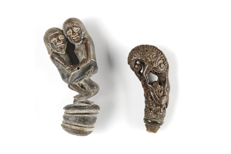 Two betel nut crushers. Collected by Jac Hoogerbrugge in the 1960’s and 1970’s. Many drawn by Hoogerbrugge. See the examples
