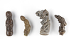 Four betel nut crusher and/or sword or kris handles.Collected by Jac Hoogerbrugge in the 1960’s and 1970’s.