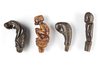 Four betel nut crusher and/or sword or kris handles.Collected by Jac Hoogerbrugge in the 1960’s and 1970’s.