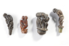 Four betel nut crusher and/or sword or kris handles.  Collected by Jac Hoogerbrugge in the 1960’s and 1970’s.