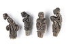 Four betel nut crusher and/or sword or kris handles. Collected by Jac Hoogerbrugge in the 1960’s and 1970’s.