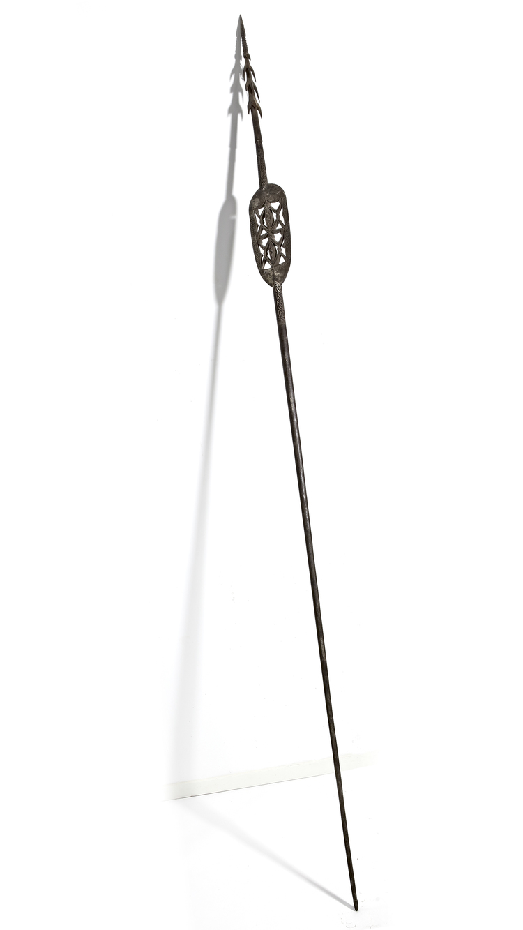Asmat. Ceremonial spear. Collected by Jac Hoogerbrugge in the 1960’sor 1970’s.
