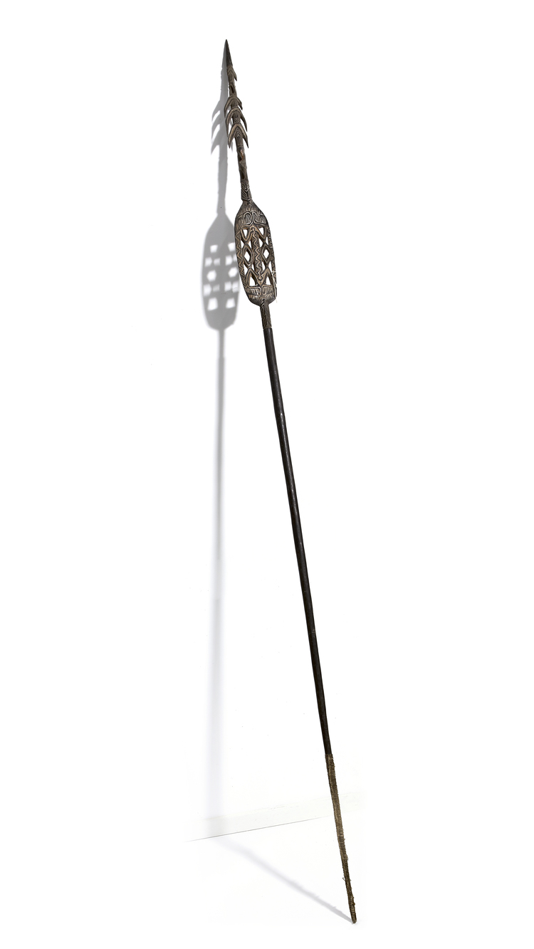 Asmat. Ceremonial spear. Collected by Jac Hoogerbrugge in the 1960’sor 1970’s