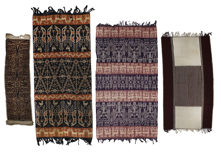Four Indonesian textiles from the collection of Jac Hoogerbrugge.