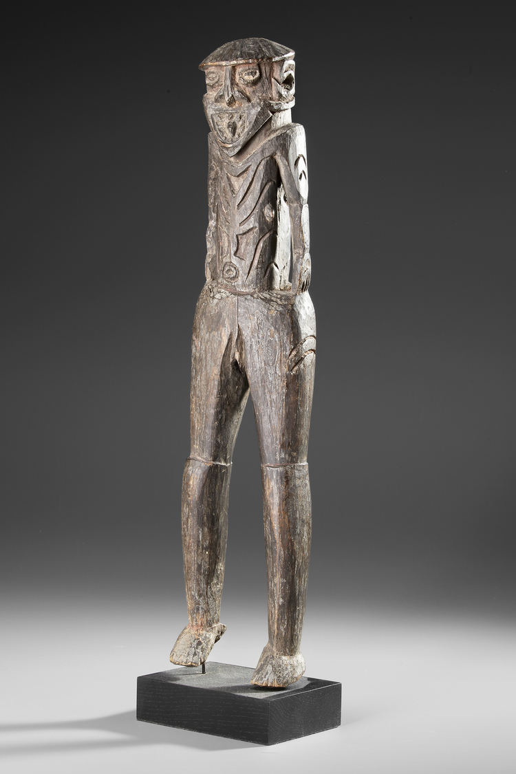 Asmat Female figure in ironwood.  Collected by Jac Hoogerbrugge in the 1960’s or 1970’s.