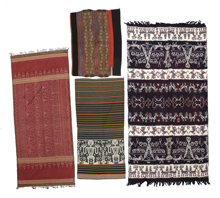 Four Indonesian textiles from the collection of Jac Hoogerbrugge.