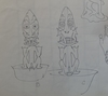 Borneo Dayak Hampatong figure in a 19th century copy of a Song bowl.