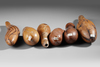 Six gourd lime containers from Sentani, Wewak and Waris. All collected before 1969 by Jac Hoogerbrugge. See the drawings and collection notes by Hoogerbrugge.