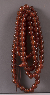 A Chinese amber rosary