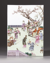 A Chinese famille rose porcelain plaque