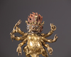 A gilt bronze figure of Mahakala Vajra