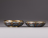 A large cloisonné enamel 'lotus' circular box and cover