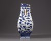 A Chinese blue and white 'dragon' hu vase