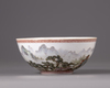 A Chinese famille rose eggshell porcelain 'landscape bowl'