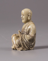 A CHINESE SOAPSTONE FIGURE ,19TH CENTURY