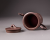 A Chinese yixing bamboo-form teapot and cover