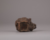 A Chinese aloeswood 'scholar and pine' libation cup