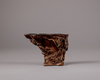 A Chinese aloeswood 'scholar and pine' libation cup