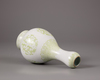 A Chinese lime-green-enamelled 'kui dragons' garlic neck vase