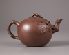 A Chinese yixing 'squirrel and grapes' teapot