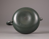 A Chinese green-clay yixing teapot and cover