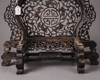 A CHINESE BONE-INLAID HARDWOOD TABLE SCREEN