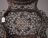 A CHINESE BONE-INLAID HARDWOOD TABLE SCREEN