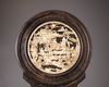 A CHINESE BONE-INLAID HARDWOOD TABLE SCREEN