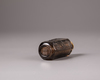 A Chinese smokey-quartz hexagonal inscribed snuff bottle