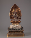 An Amida statue on lotus throne