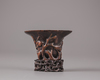 A Chinese bamboo 'magnolia' libation cup
