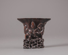 A Chinese bamboo 'magnolia' libation cup