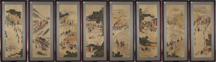 A lot of eight paintings