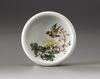A Chinese famille rose 'bird and flower' brush washer, xi