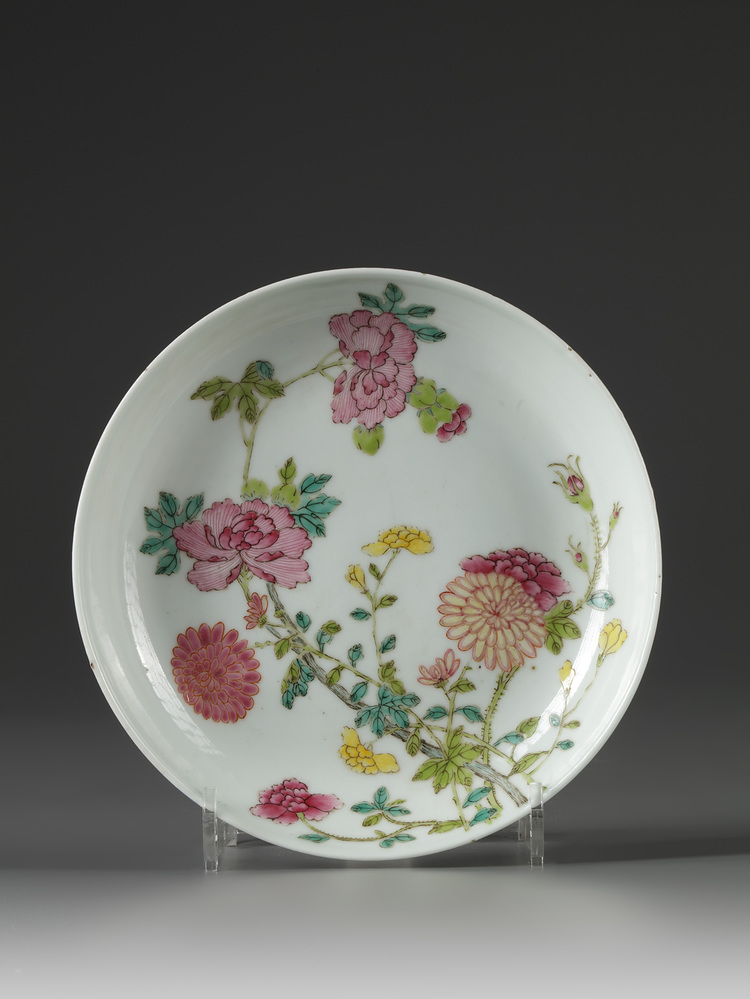 A Chinese famille rose dish