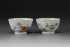 A pair of Chinese famille rose 'poppy' bowls