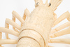 An exceptionally large carved bone model of a lobster with movable parts