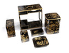 Exceptional and important black lacquered picnic-set (hanami bento)